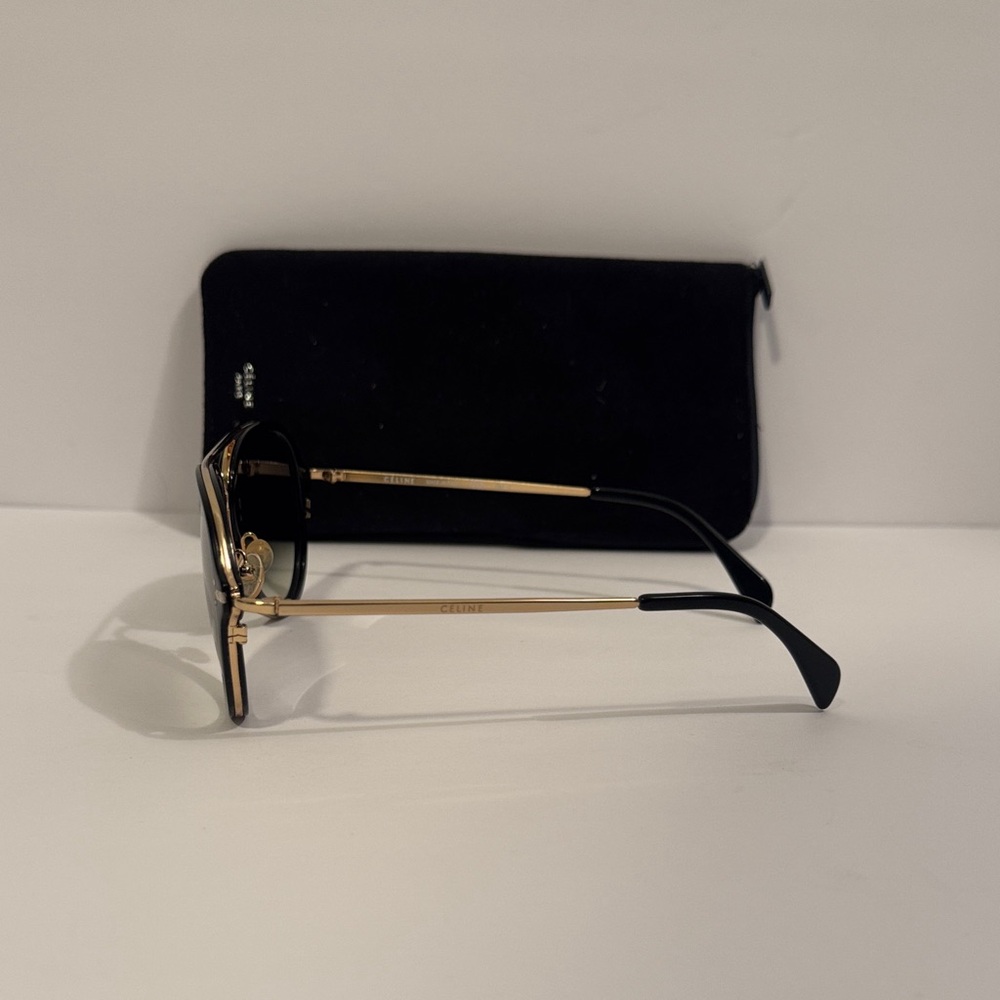 Celine Black and Gold Aviator Sunglasses—CL41374/S - Picture 5 of 6